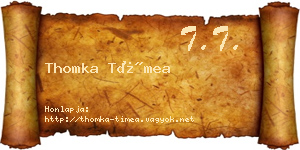 Thomka Tímea névjegykártya