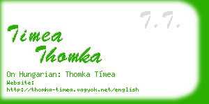 timea thomka business card